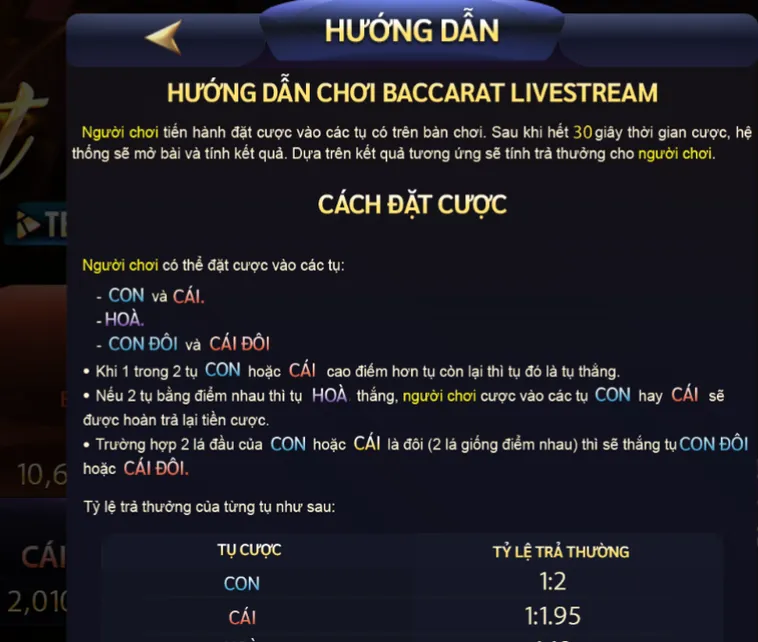 Baccarat Livestream Tại ManClub Đấu Trường Cá Cược Đỉnh Cao Với Tỷ Lệ Trả Thưởng Khủng