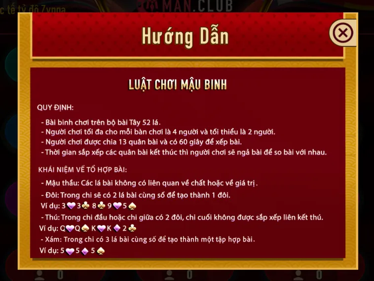 Trải Nghiệm Siêu Phẩm Game Mậu Binh Tại ManClub Với Cơ Hội Nhận Thưởng Khủng