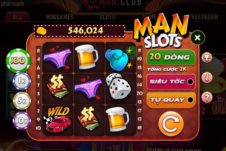 Minigame Man Slot Tại ManClub Sân Chơi Đổi Thưởng Đẳng Cấp Nhất Cho Mọi Game Thủ