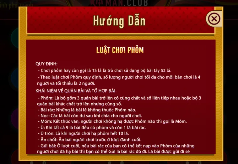 Hướng Dẫn Chơi Phỏm Tại ManClub Đỉnh Cao Nhận Thưởng Lớn Siêu Nhanh Chóng