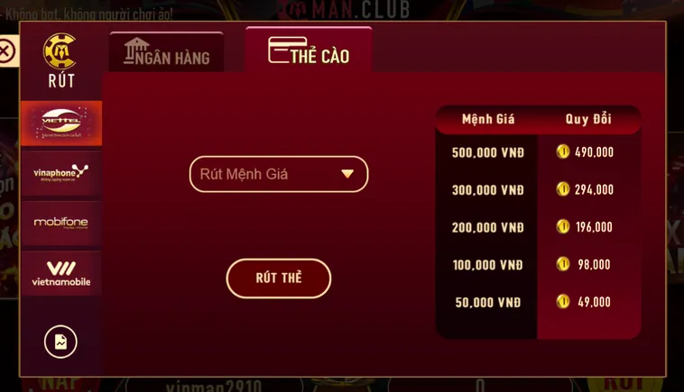 Hướng Dẫn Quy Trình Rút Tiền ManClub Nhanh Chóng An Toàn Tuyệt Đối Cho Mọi Người Chơi