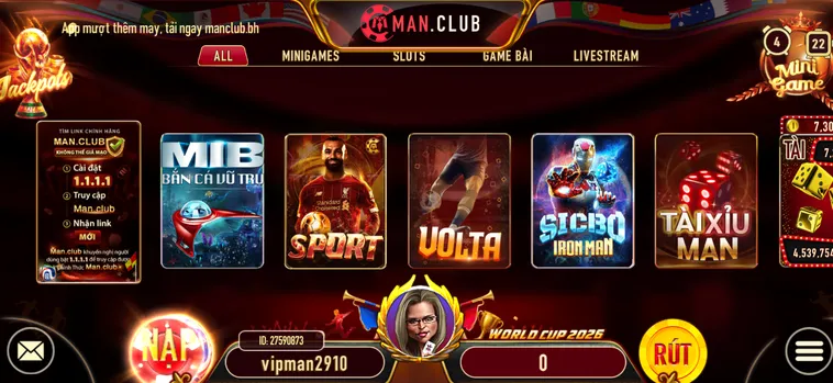 Danh Mục Các Trò Chơi Nổi Bật Tại ManClub
