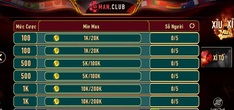 Trải Nghiệm Đỉnh Cao Xì Tố Tại ManClub Sân Chơi Bài Đổi Thưởng Đẳng Cấp Nhất